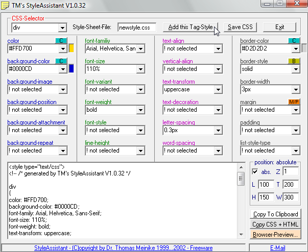 Programm StyleAssistant